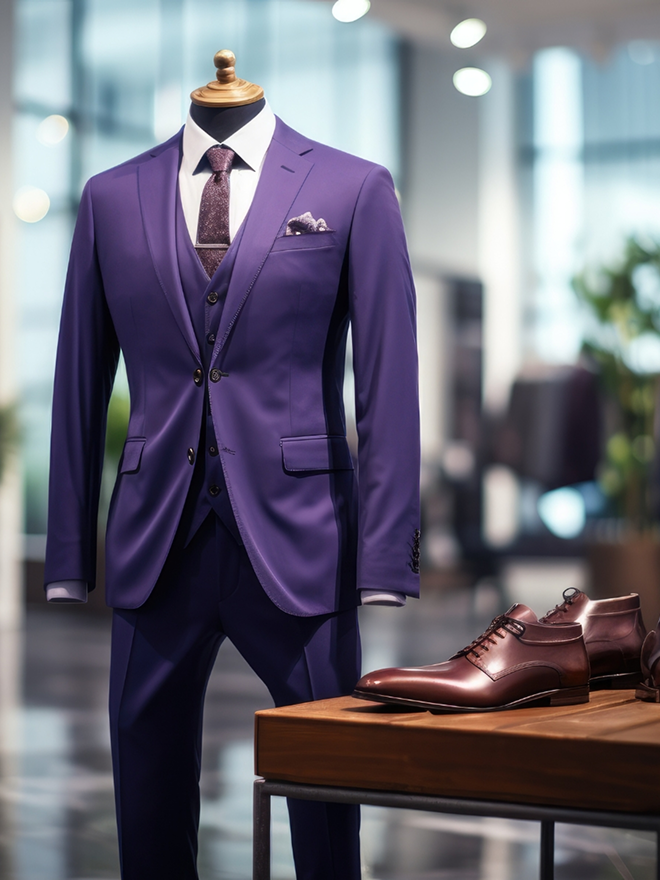 Violet Three-Piece Suit Details-Brellixandrow